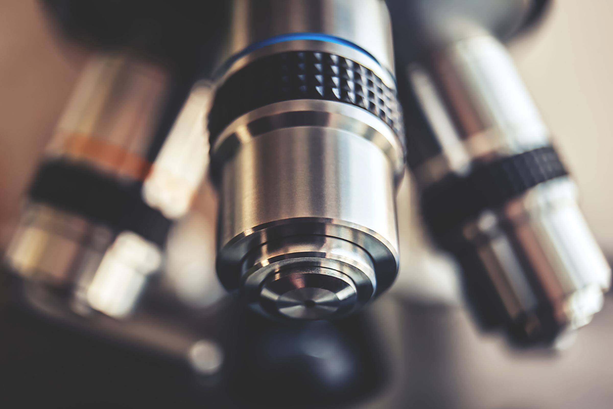 Image of a microscope lens.